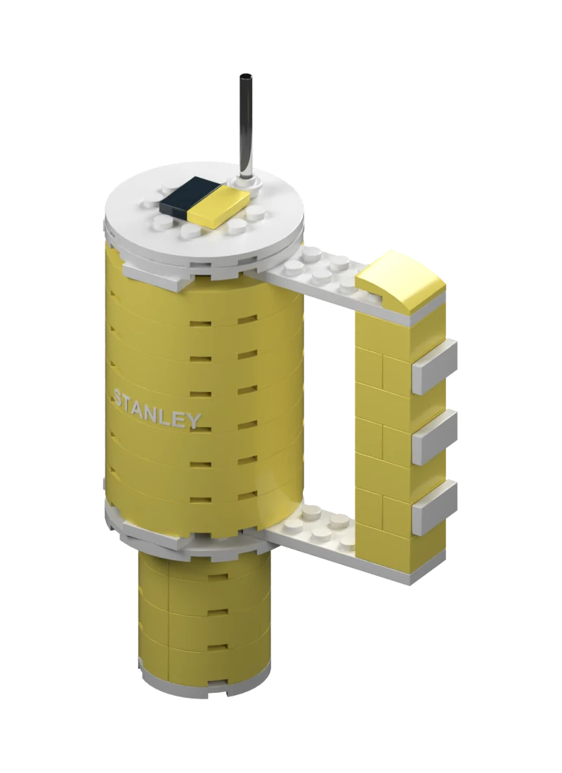Baby yellow mini brick tumbler digital render